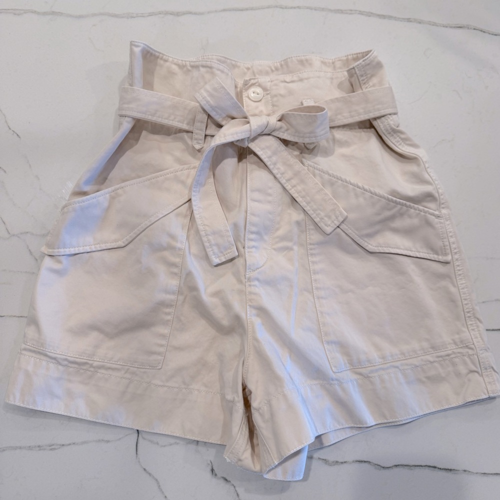 Rag & Bone High Waisted Shorts w Belt, Size 25